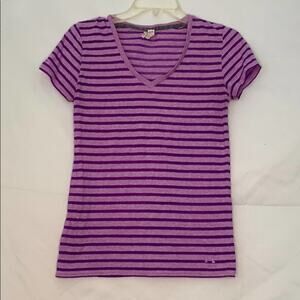 Under Armour Purple Striped Short Sleeve Tee